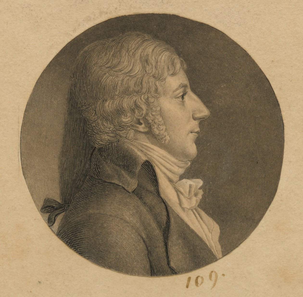 Azonosítatlan férfi alkotó: Charles Balthazar Julien Févret de Saint-Mémin