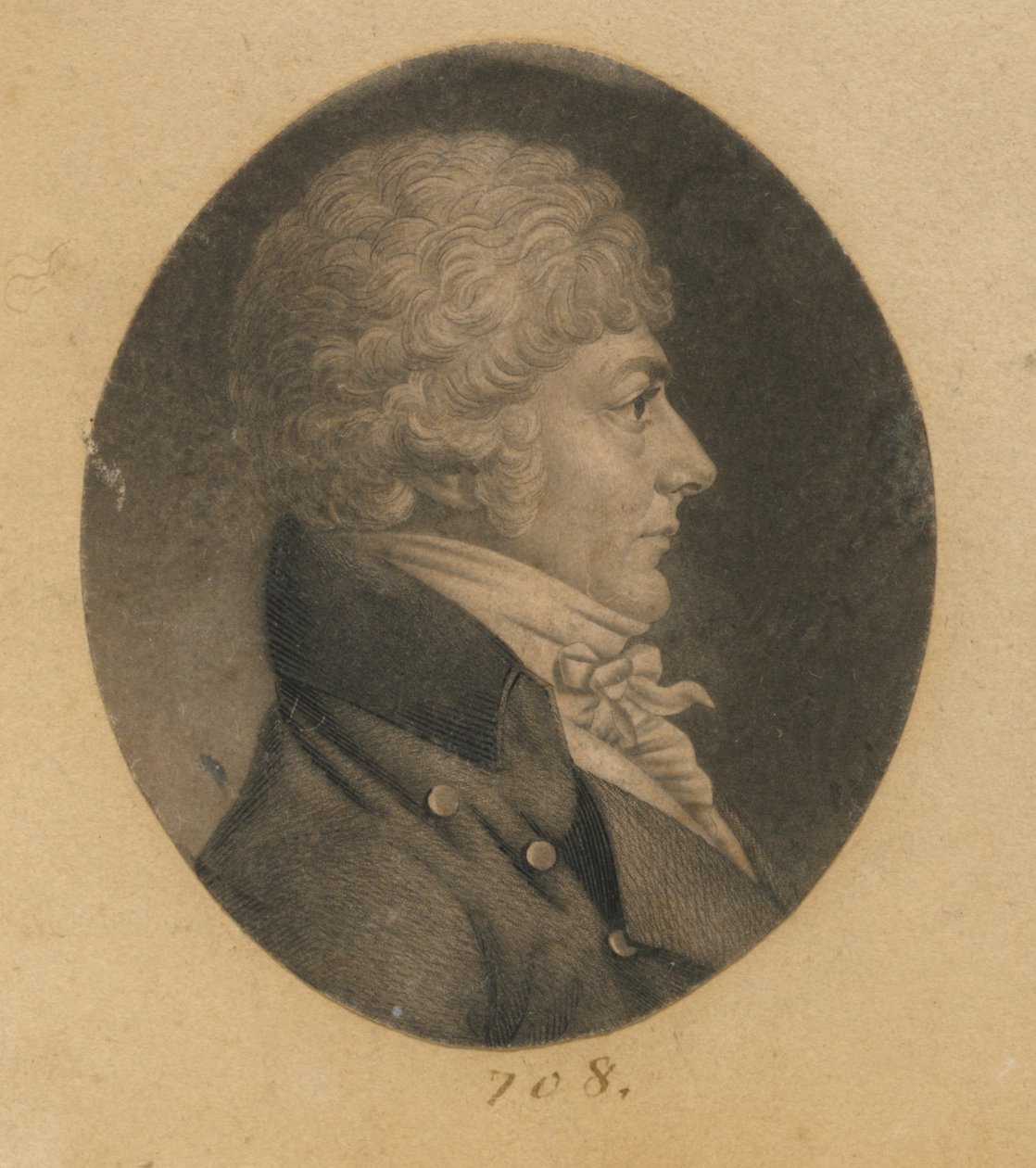 Azonosítatlan férfi alkotó: Charles Balthazar Julien Févret de Saint-Mémin