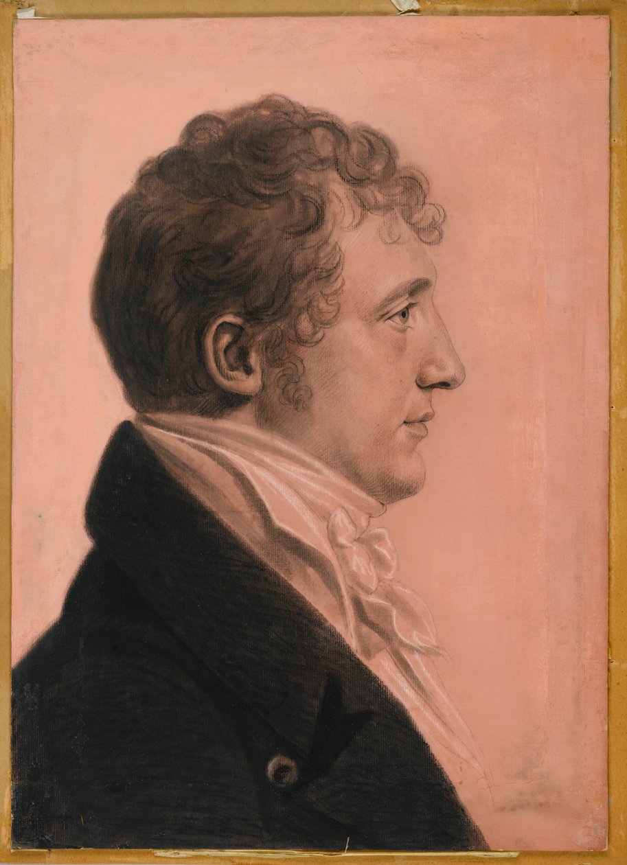 James Alexander Fulton, Mt. Erin, 1808 körül (faszén, fehér kréta és bistre pasztell zsírkréta a fedélzeten fektetett papíron) alkotó: Charles Balthazar Julien Févret de Saint Mémin