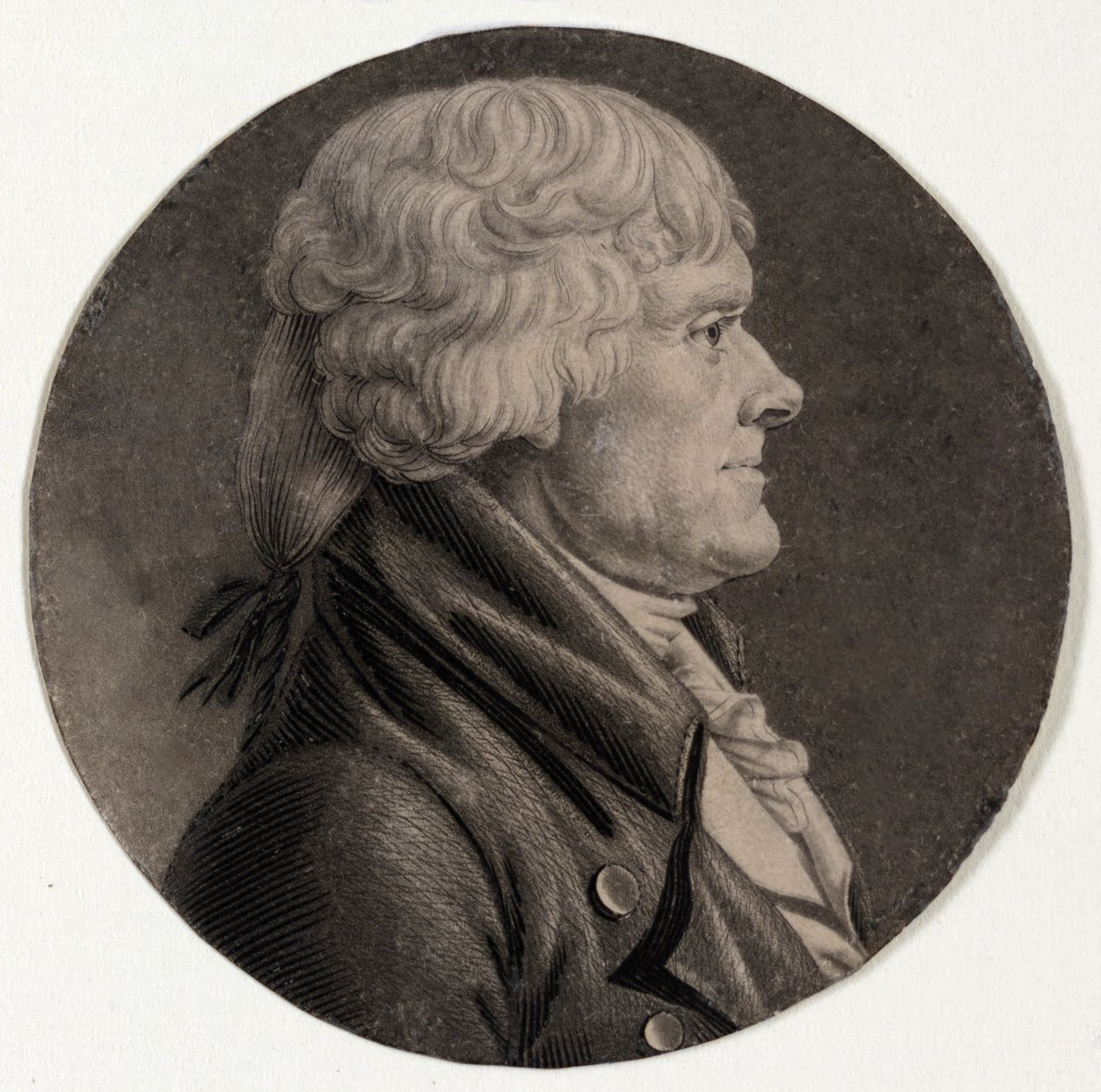 Thomas Jefferson, pub. 1806 alkotó: Charles Balthazar Julien Févret de Saint Mémin