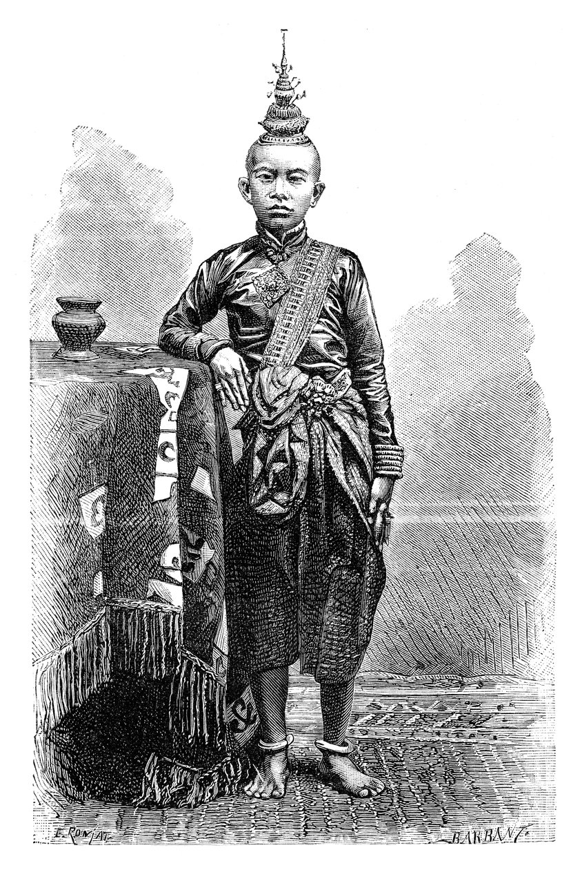 Kambodzsán, Narodom legidősebb fia, 1895. alkotó: Charles Barbant