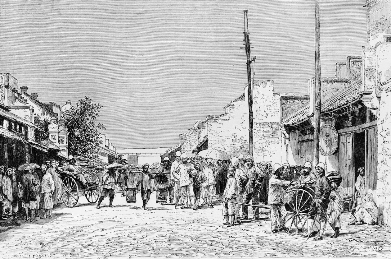 Francia rezidencia Hanoiban, 1884 alkotó: Charles Barbant