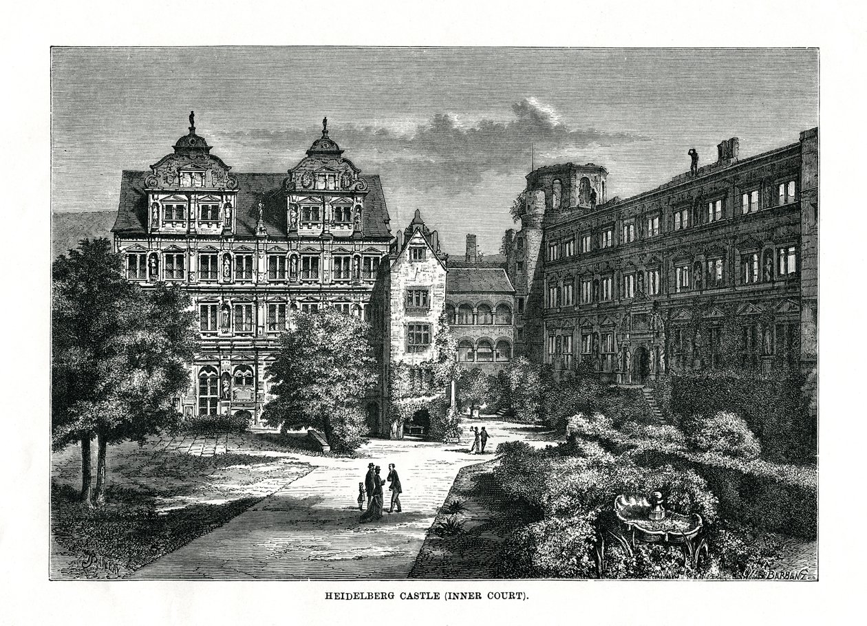 Heidelberg kastély, Németország, 1879 alkotó: Charles Barbant
