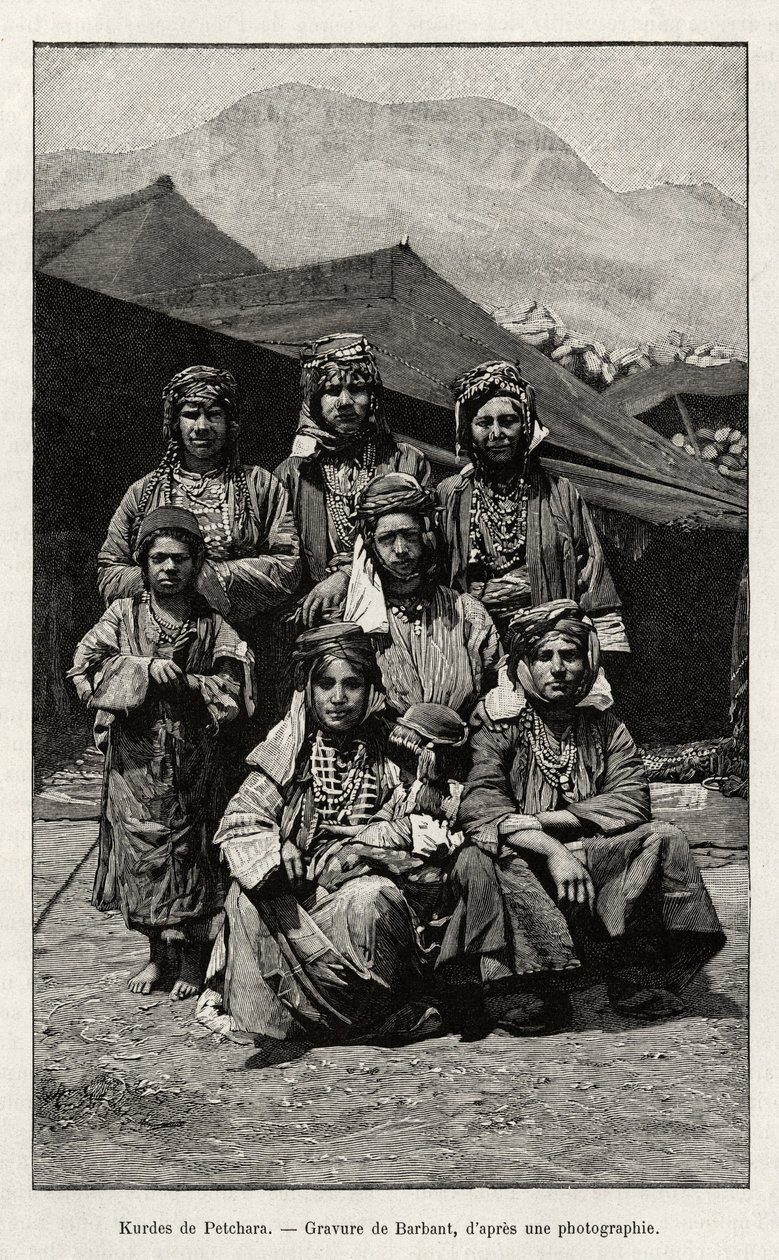Petchara kurdjai (Törökország). Barbant metszete Madame B. Chantre "A travers l