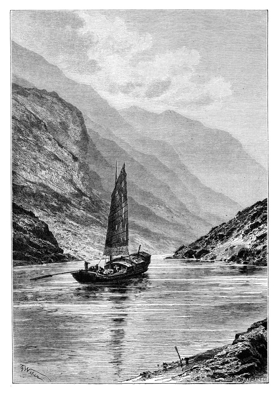 A Felső Jangce, Kína, 1895. alkotó: Charles Barbant
