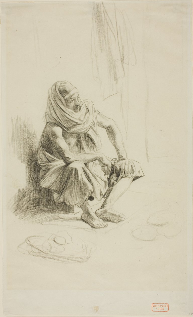 Ülő arab alkotó: Charles Bargue
