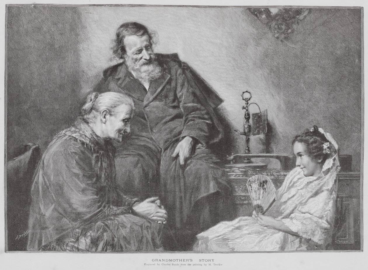 Nagymama története (litográfia) alkotó: Charles Baude