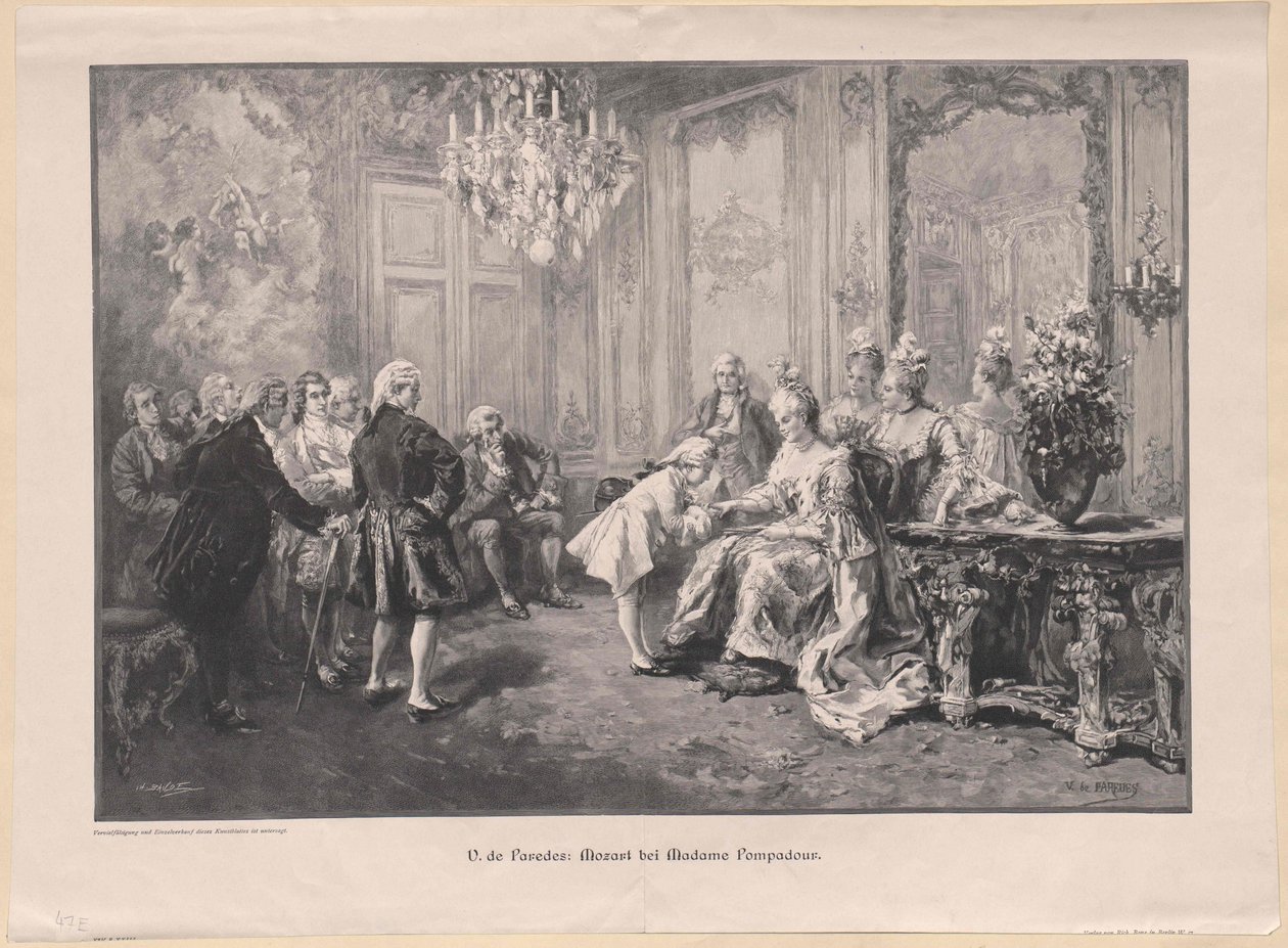Mozart Madame Pompadour előtt alkotó: Charles Baude