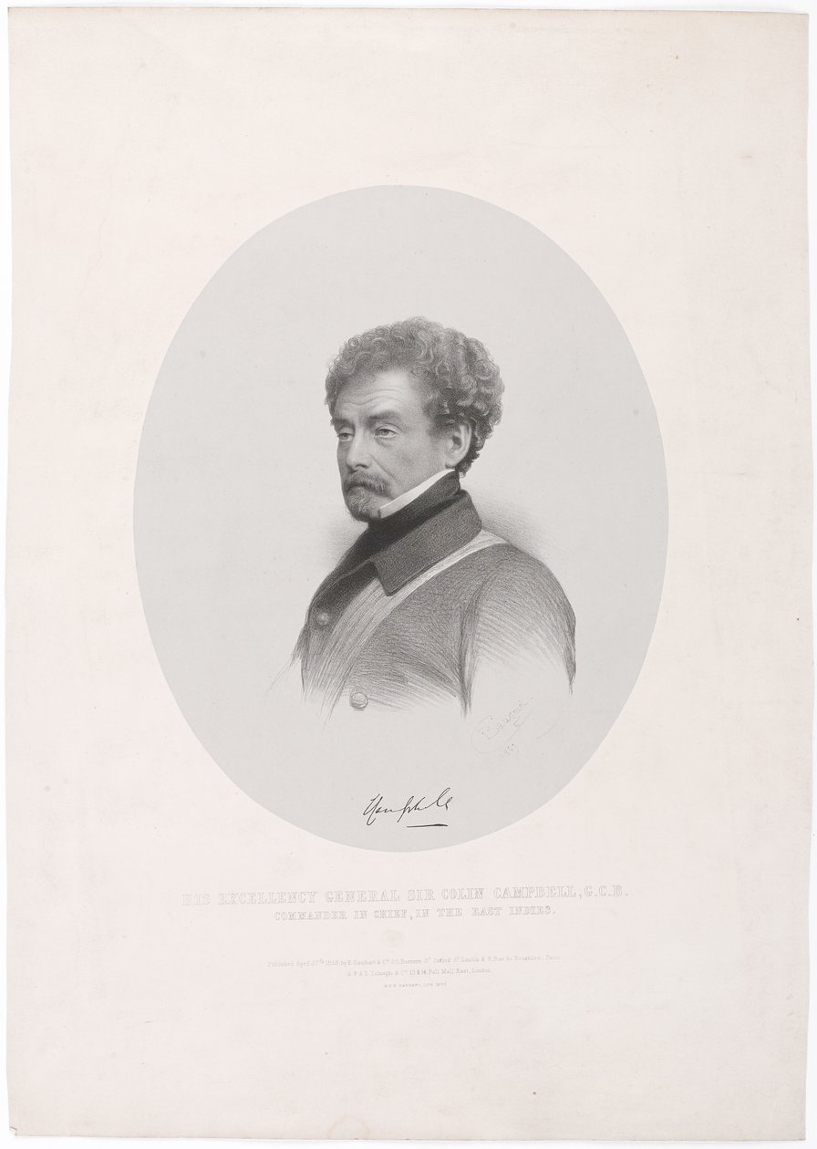 „Őexcellenciája, Sir Colin Campbell tábornok, a GCB főparancsnoka, Kelet-Indiában” alkotó: Charles Baugniet