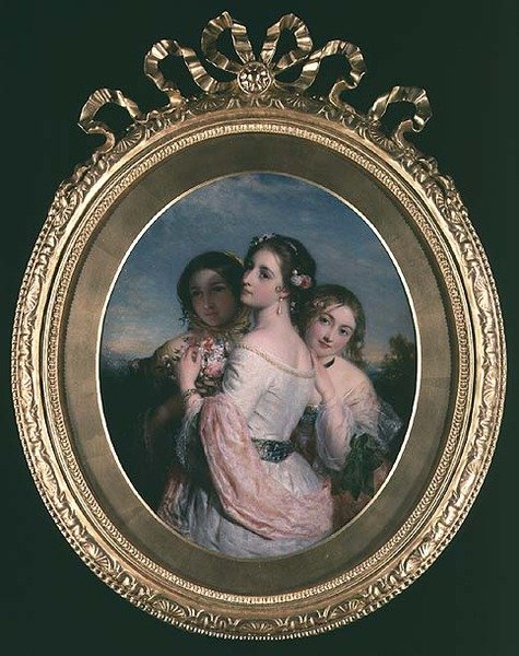 Három szépség, 1845 körül alkotó: Charles Baxter