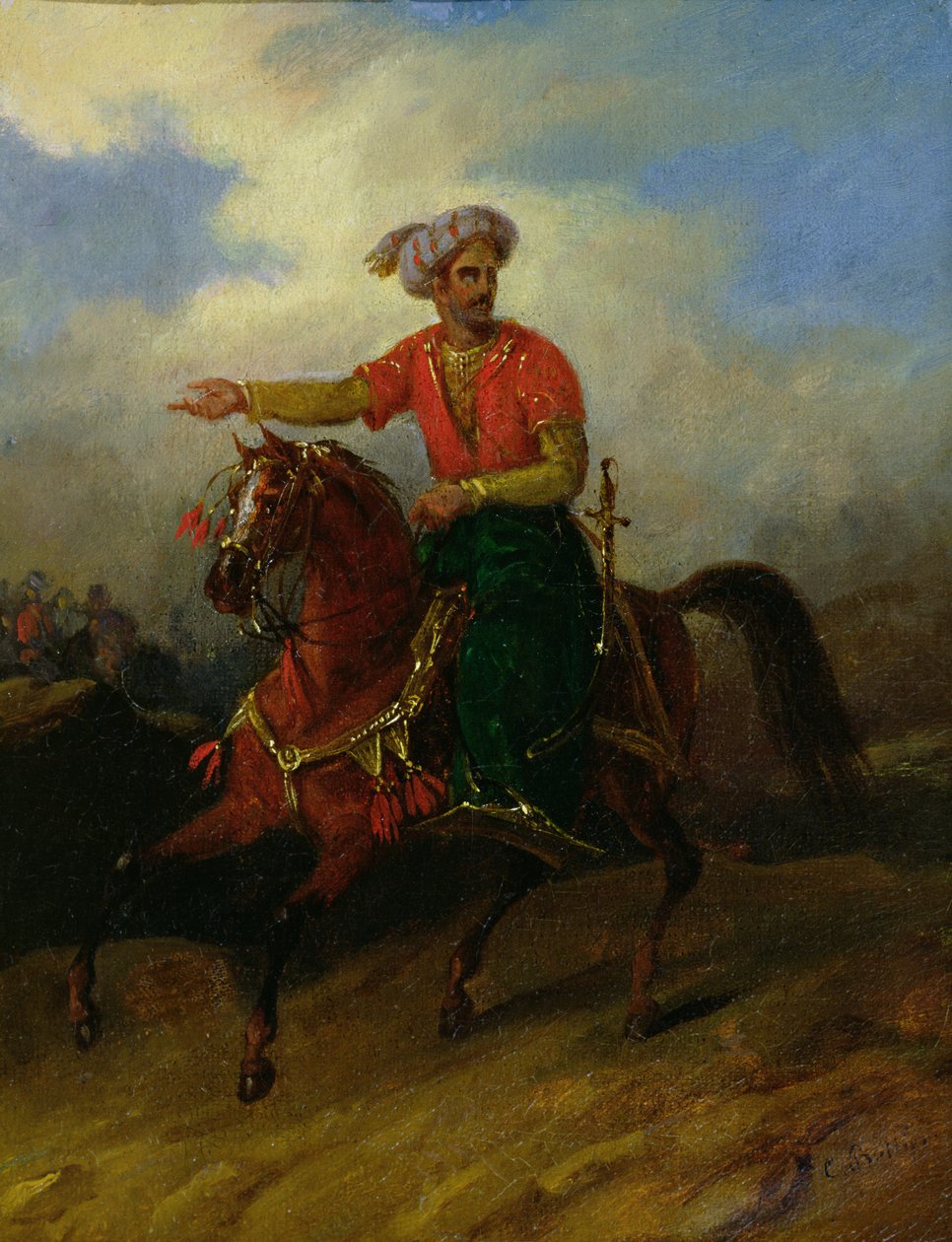 Oszmán lóháton alkotó: Charles Bellier