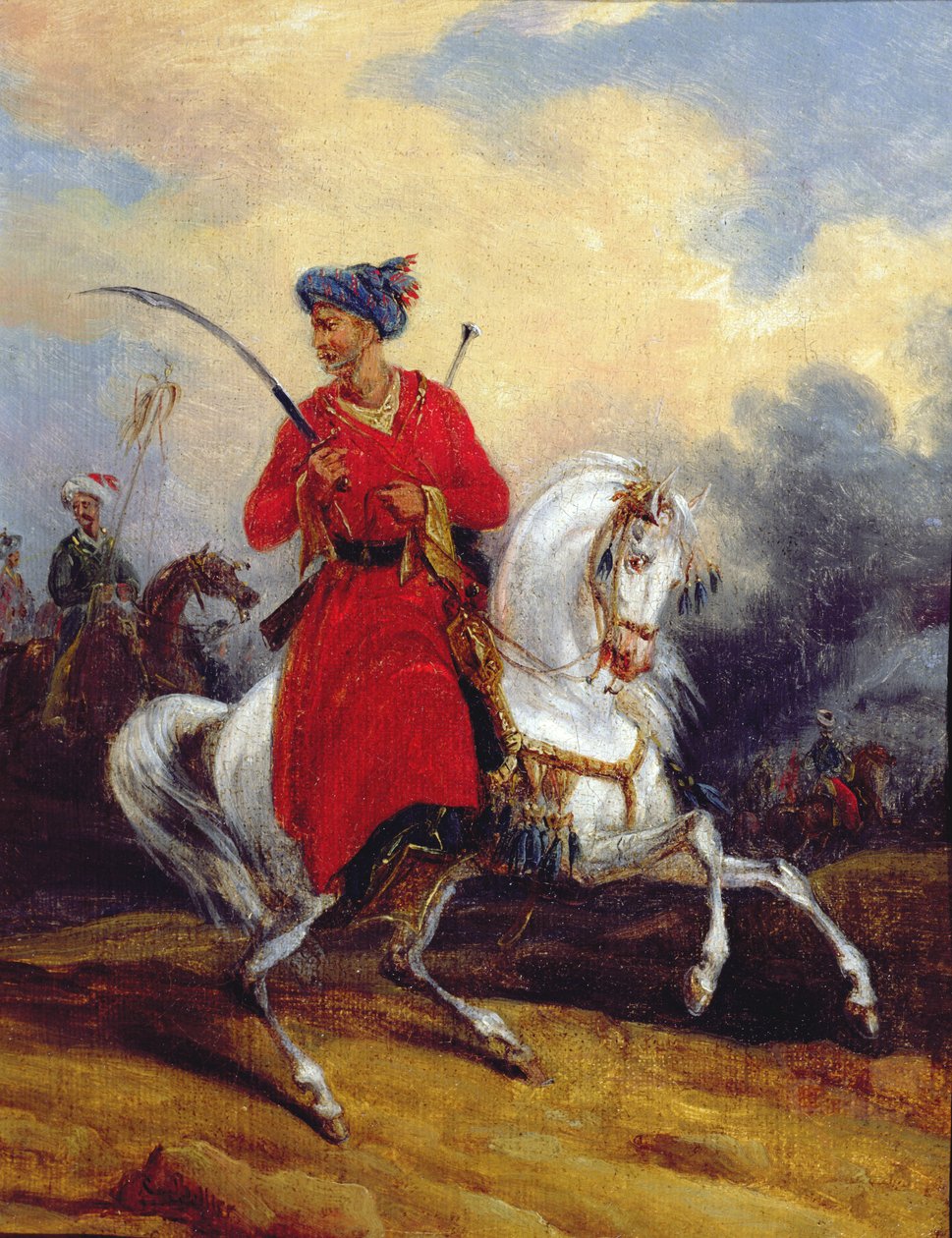 Oszmán lóháton alkotó: Charles Bellier