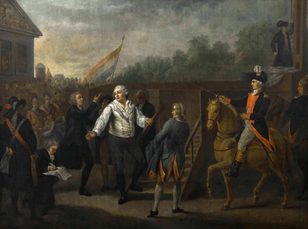 Lajos XVI az állvány előtt alkotó: Charles Benazech
