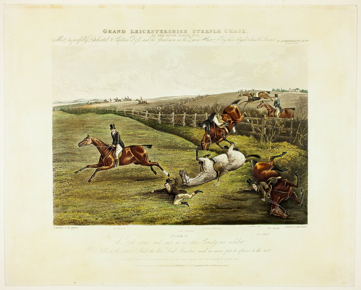 Gazdag jelenet, a Grand Leicestershire Steeplechase-ből alkotó: Charles Bentley
