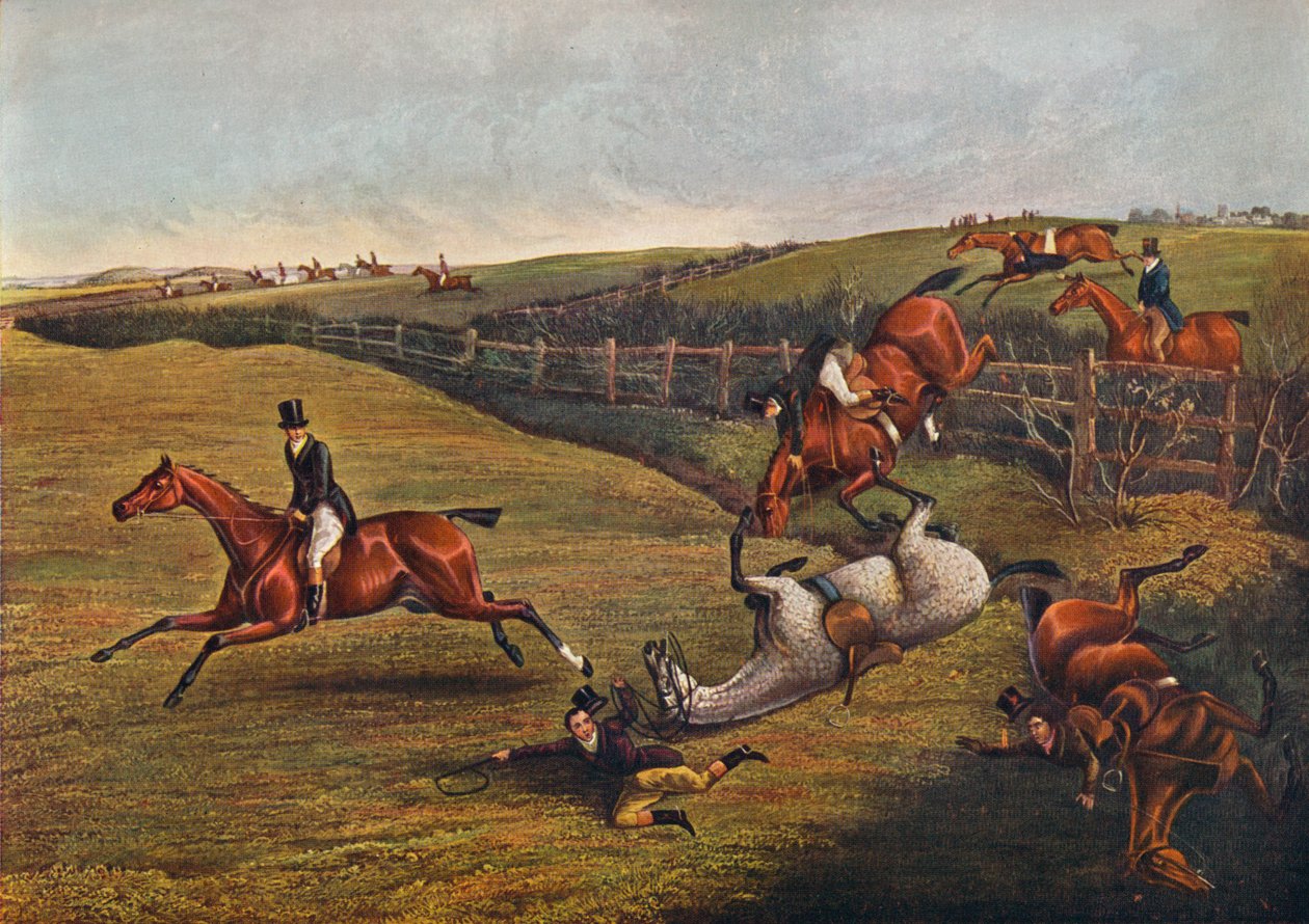 V. tábla: Grand Leicestershire Steeplechase, 1829, 1830, 1922 alkotó: Charles Bentley
