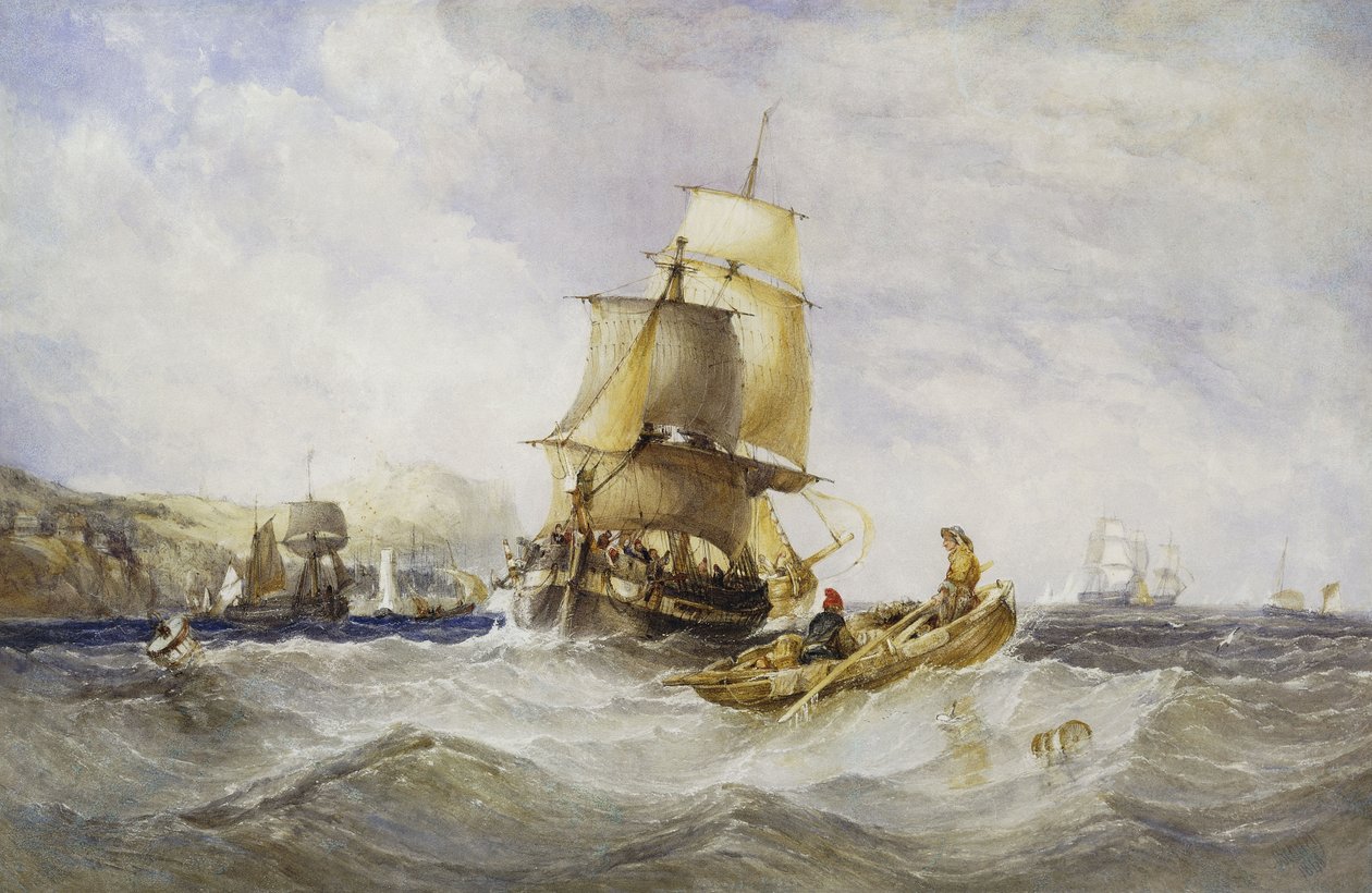 Kiszállítás Scarborough-ból, 1848 alkotó: Charles Bentley