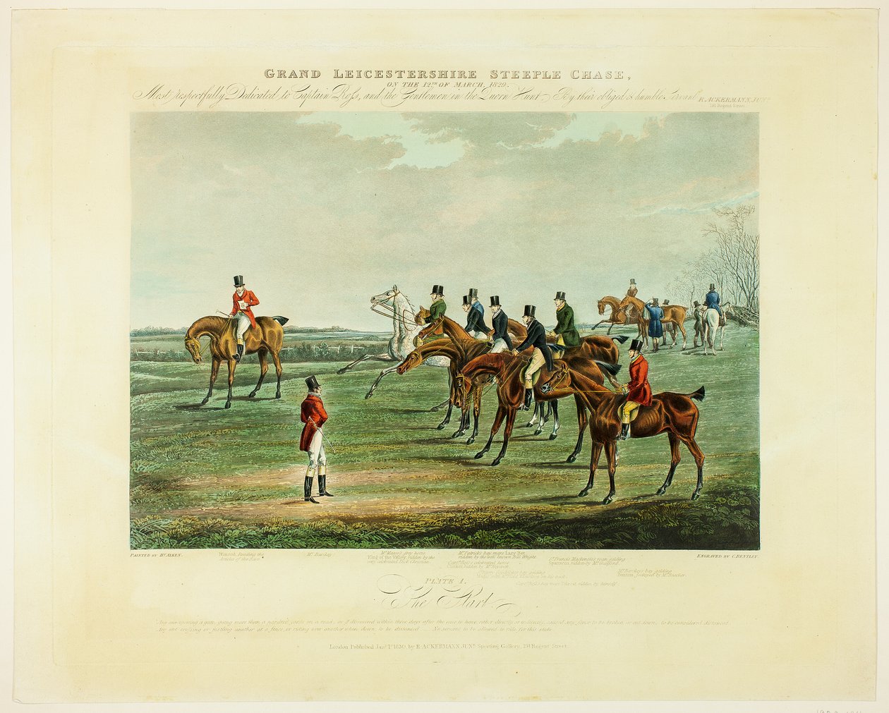 A rajt, a Leicestershire feletti Grand Steeplechase-versenyről alkotó: Charles Bentley