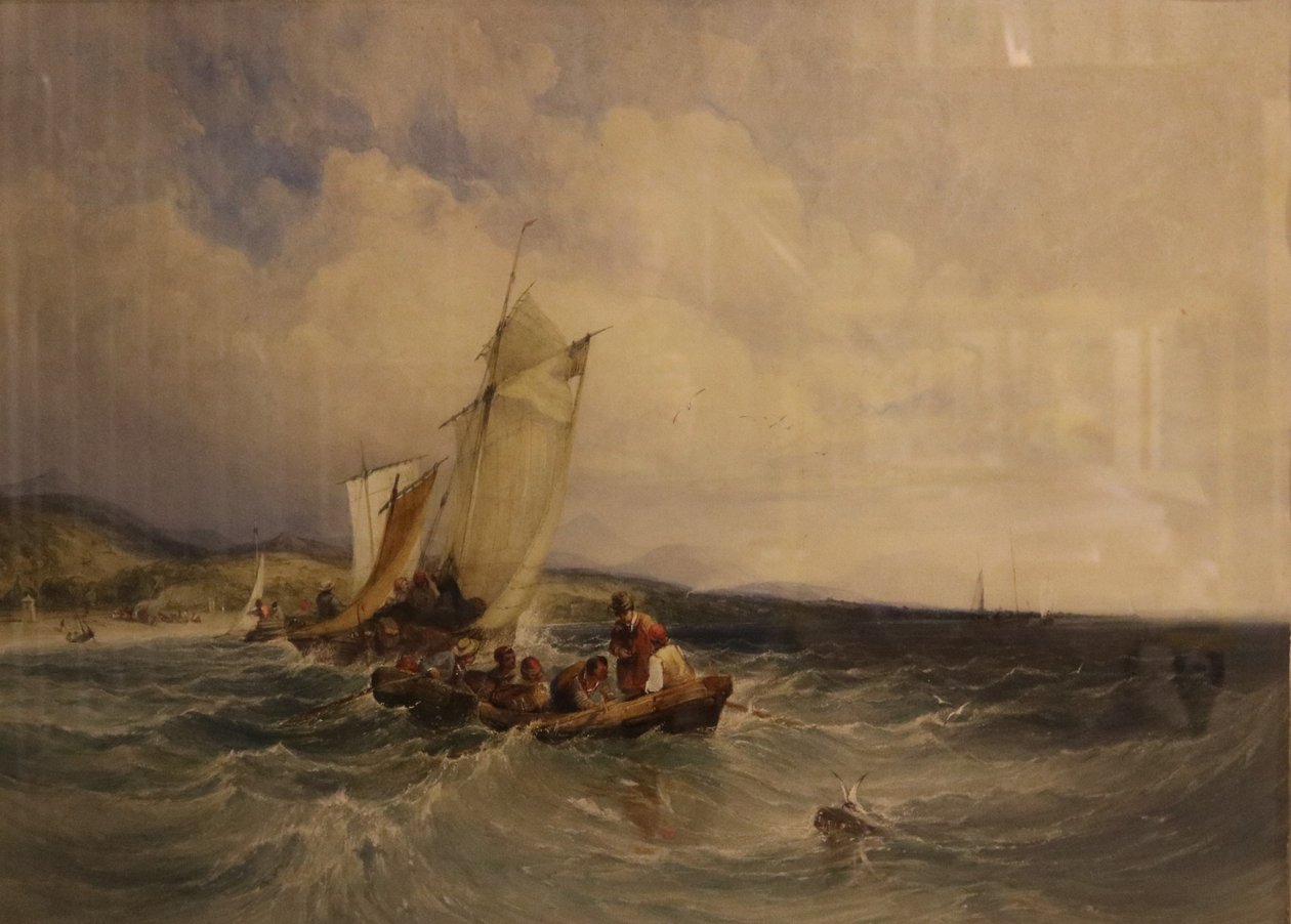 Wicklow-öböl, 1840 körül (akvarell, papír) alkotó: Charles Bentley