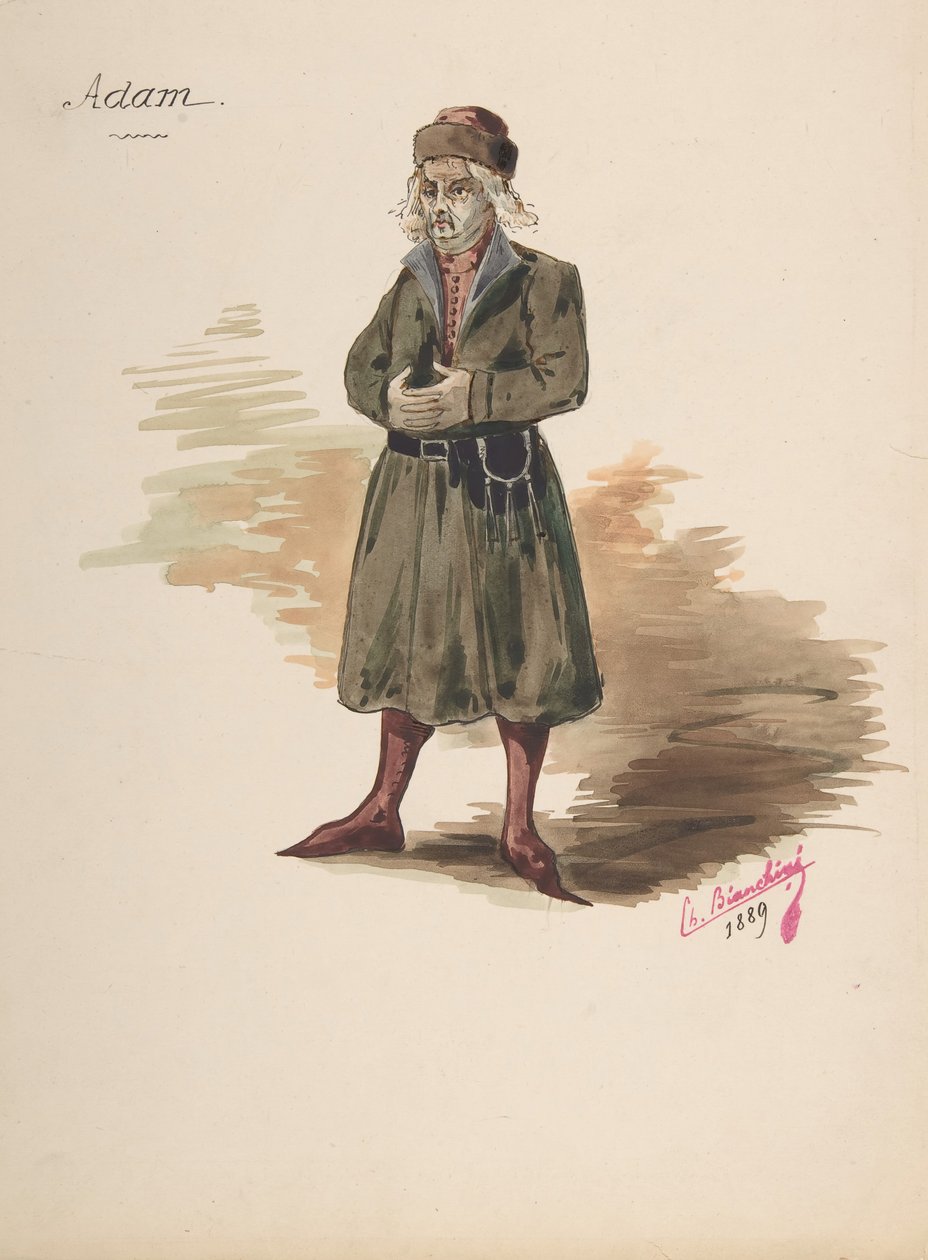 Jelmezterv Ádámnak, 1889. alkotó: Charles Bianchini