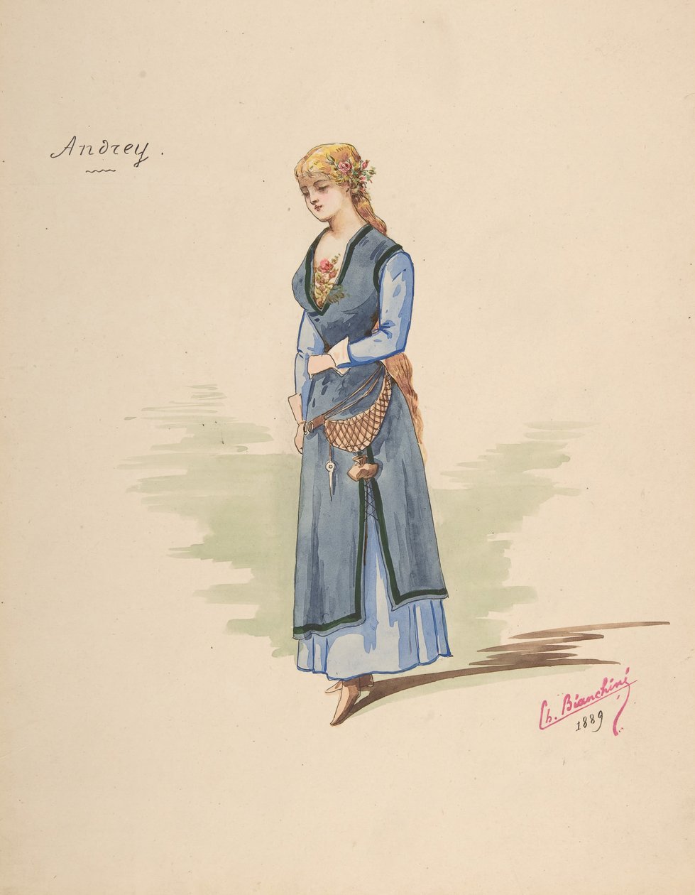 Andrey [a] jelmezterve, Kiegészítők leírása [b], 1889. alkotó: Charles Bianchini