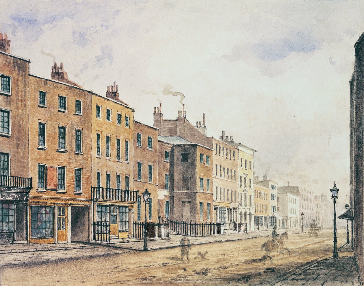 Kilátás a Marylebone High Streetre, 1848 alkotó: Charles Bigot