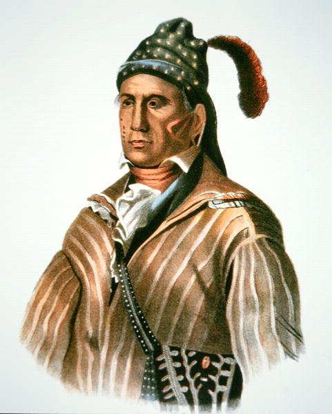 Menawa, a Creek népének főnöke, egy 1826-os festményről (színes litó) alkotó: Charles Bird (after) King