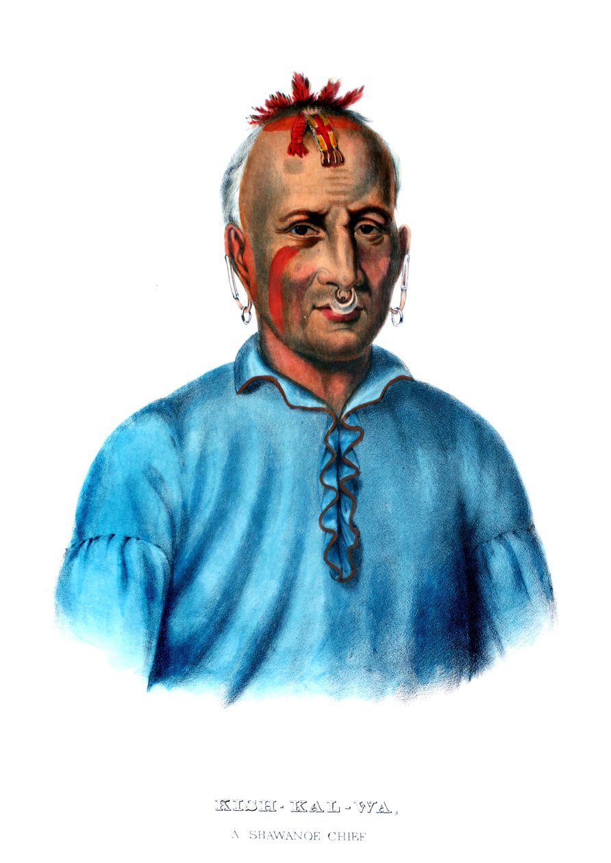 Kishkalwa, Shawnee főnöke alkotó: Charles Bird King
