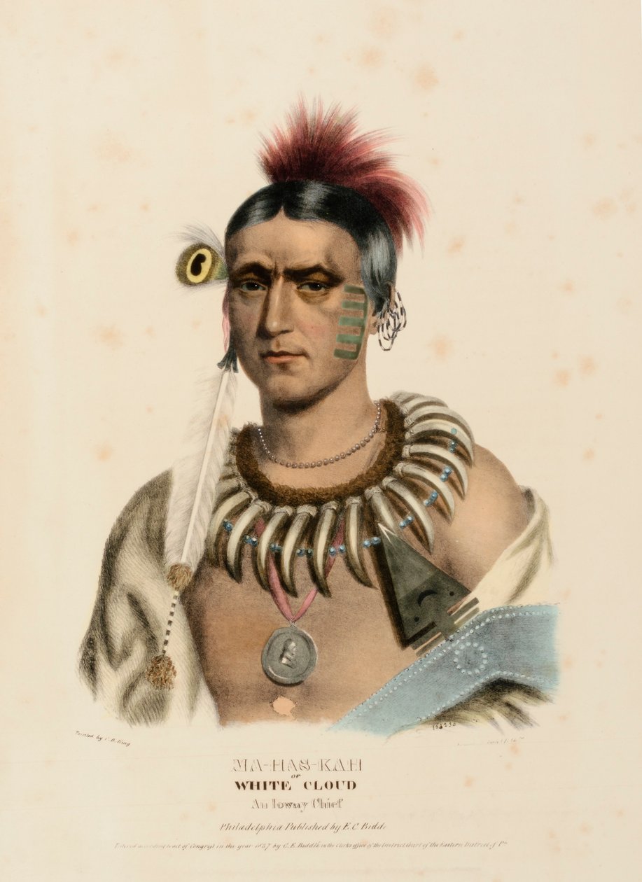 MA-HAS-KAH, az Észak-Amerika indián törzseinek történelméből alkotó: Charles Bird King