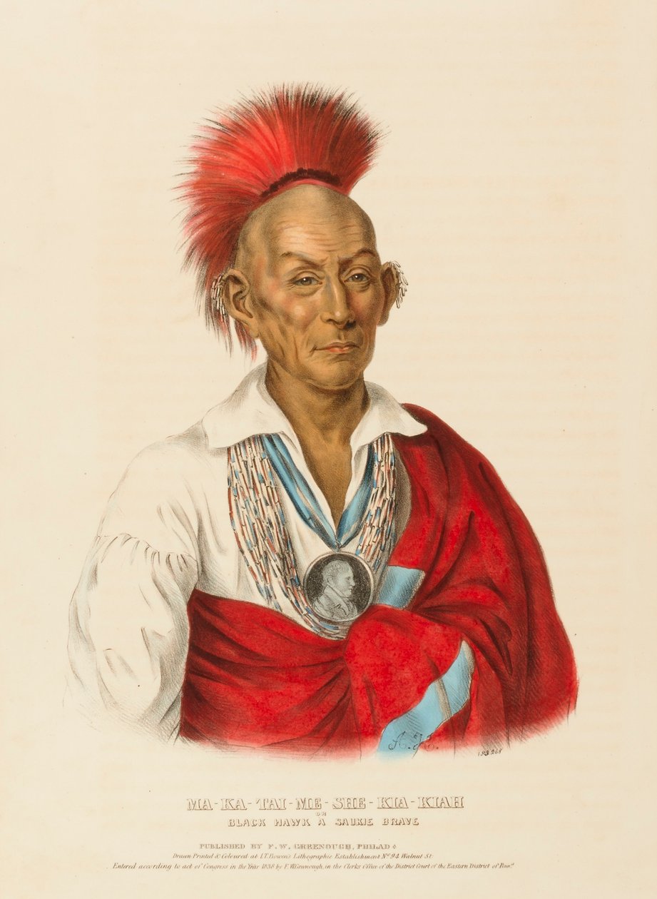 MA-KA-TAI-ME-SHE-KIA-KIA-KIAH, az Észak-Amerika indián törzseinek története című könyvből. alkotó: Charles Bird King