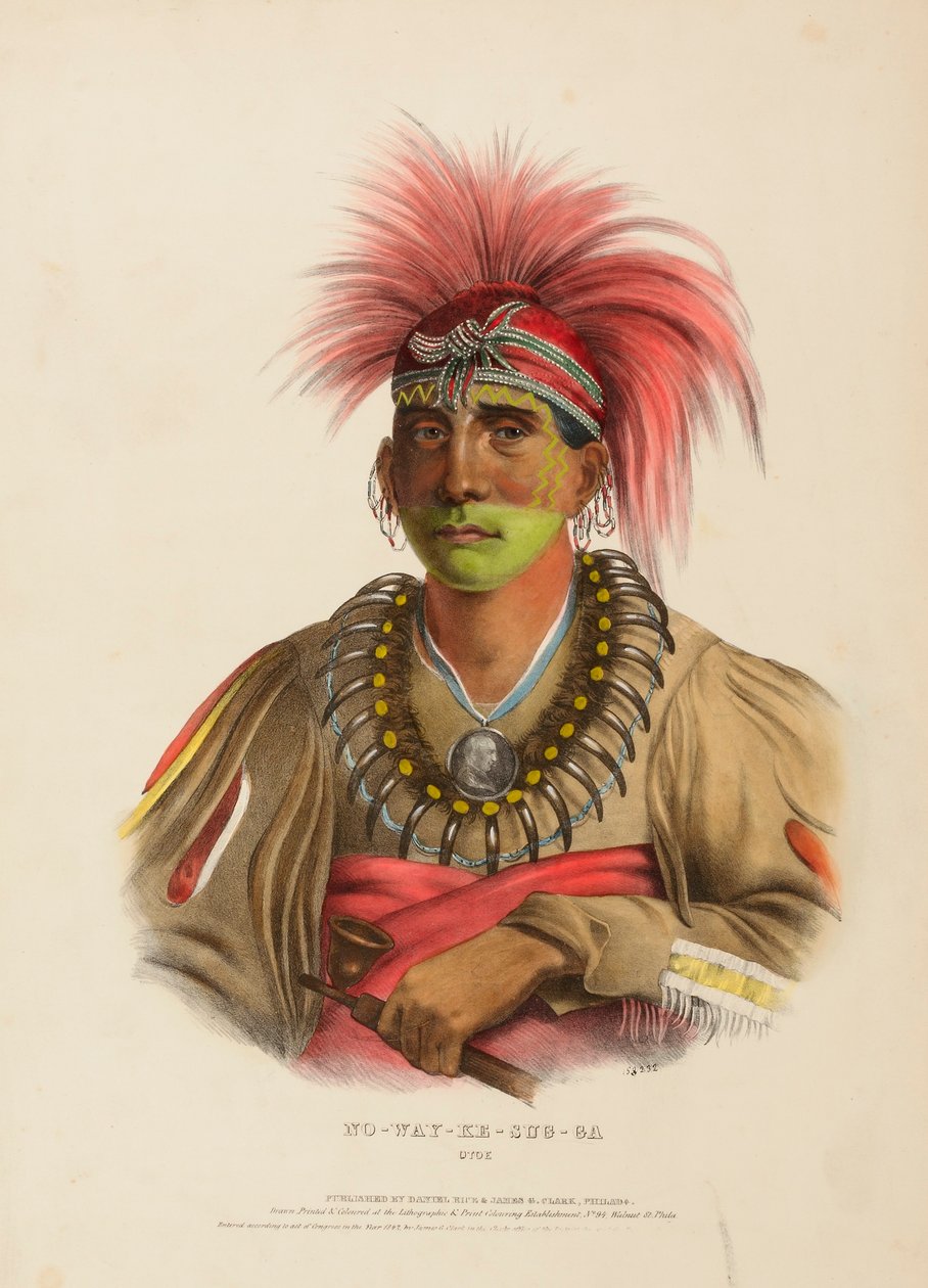 NO-WAY-KE-SUG-GA. OTOE., az Észak-Amerika indián törzseinek történetéből. alkotó: Charles Bird King