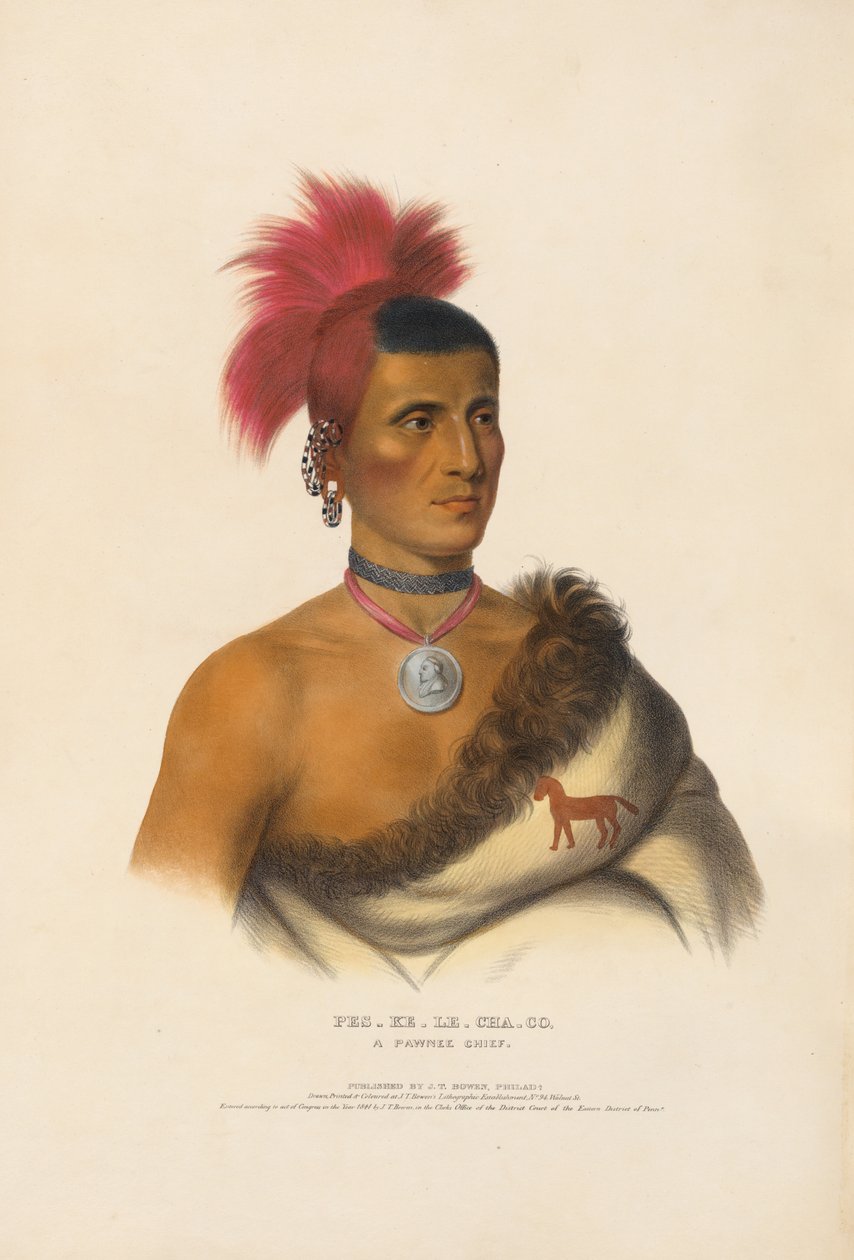 Pes-ke-le-cha-co - Egy pawnee törzsfőnök alkotó: Charles Bird King