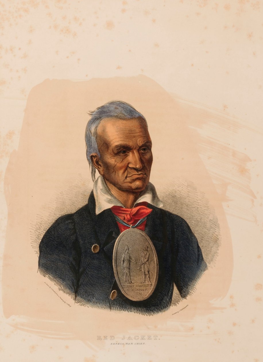 VÖRÖS JACKET. SENECA HADVEZÉR. alkotó: Charles Bird King