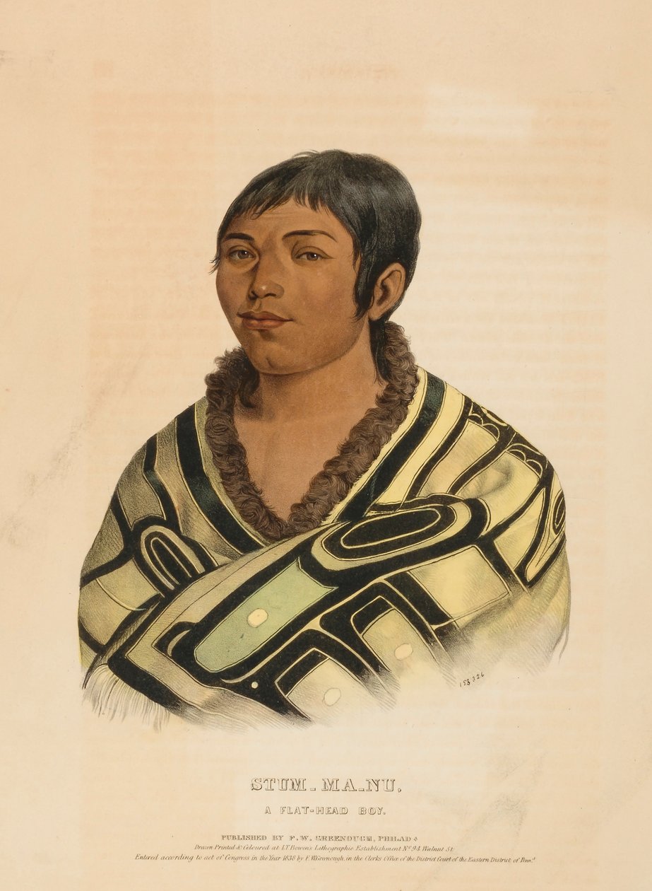 STUM-MA-NU, A FLAT-HEAD BOY., az Észak-Amerika indián törzseinek történetéből alkotó: Charles Bird King