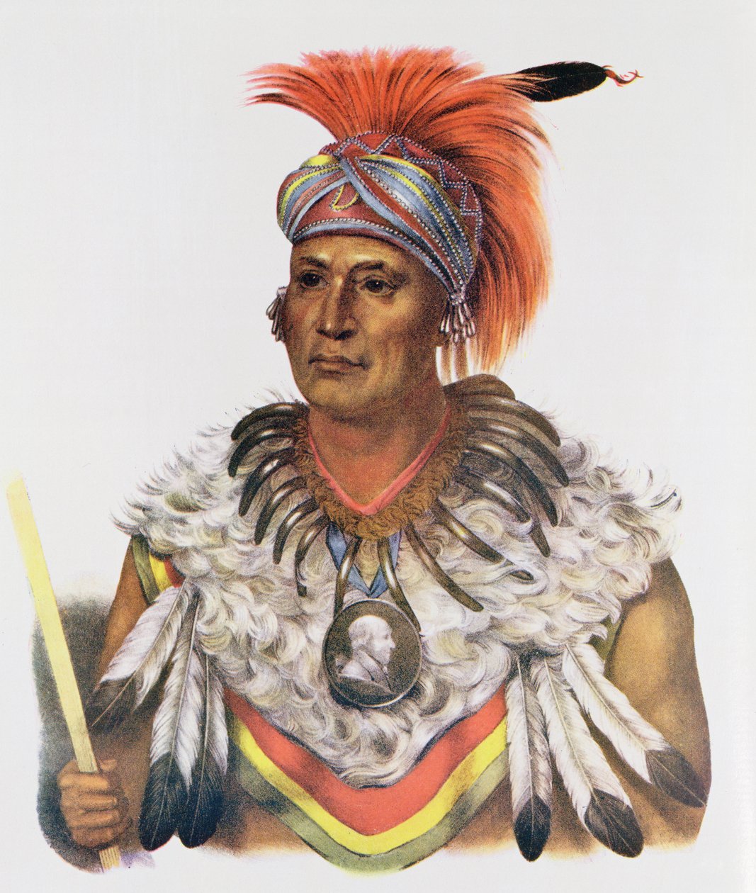 Wapella avagy a rókák hercegfőnöke, 1837, illusztráció: „The Indian Tribes of North America, Vol.2”, Thomas L. McKenney és James Hall, pub. írta John Grant alkotó: Charles Bird King