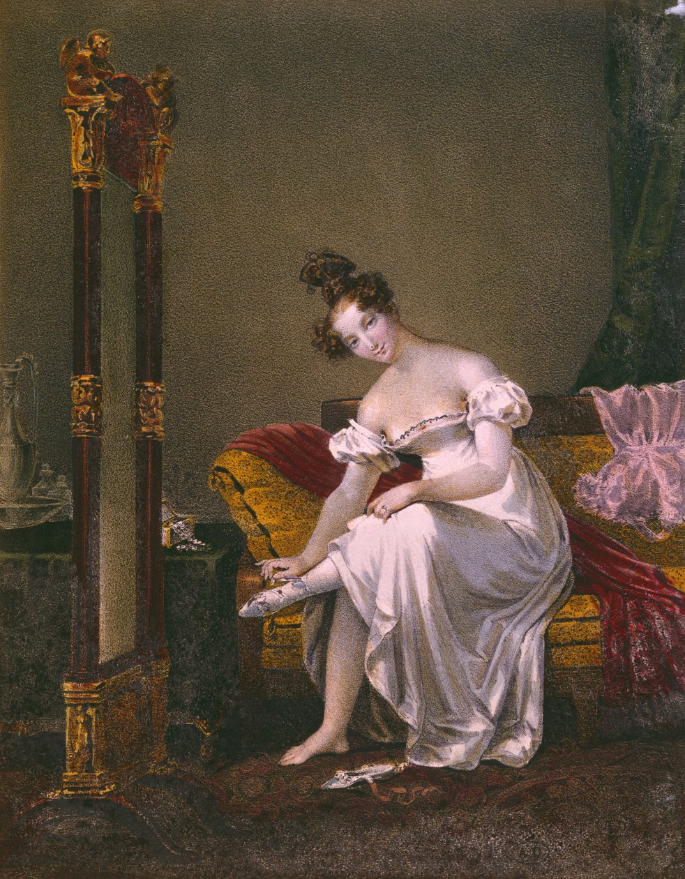 A Neglige, 1830 körül alkotó: Charles Boulanger de after Boisfremont