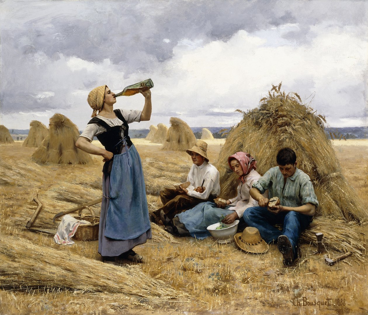 A szüretelők ebédje alkotó: Charles Bousquet