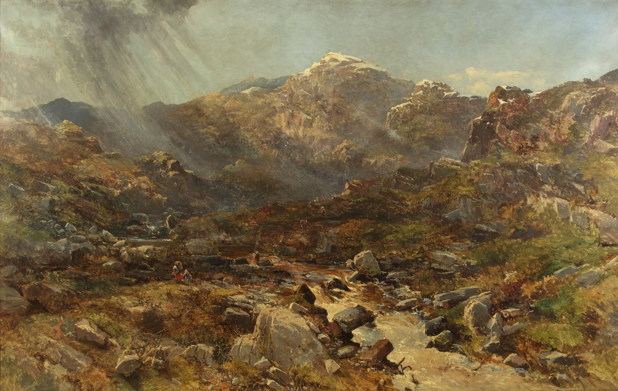 A Nant Francon vezetője, Capel Curig, Észak-Wales (olaj, vászon) alkotó: Charles Branwhite