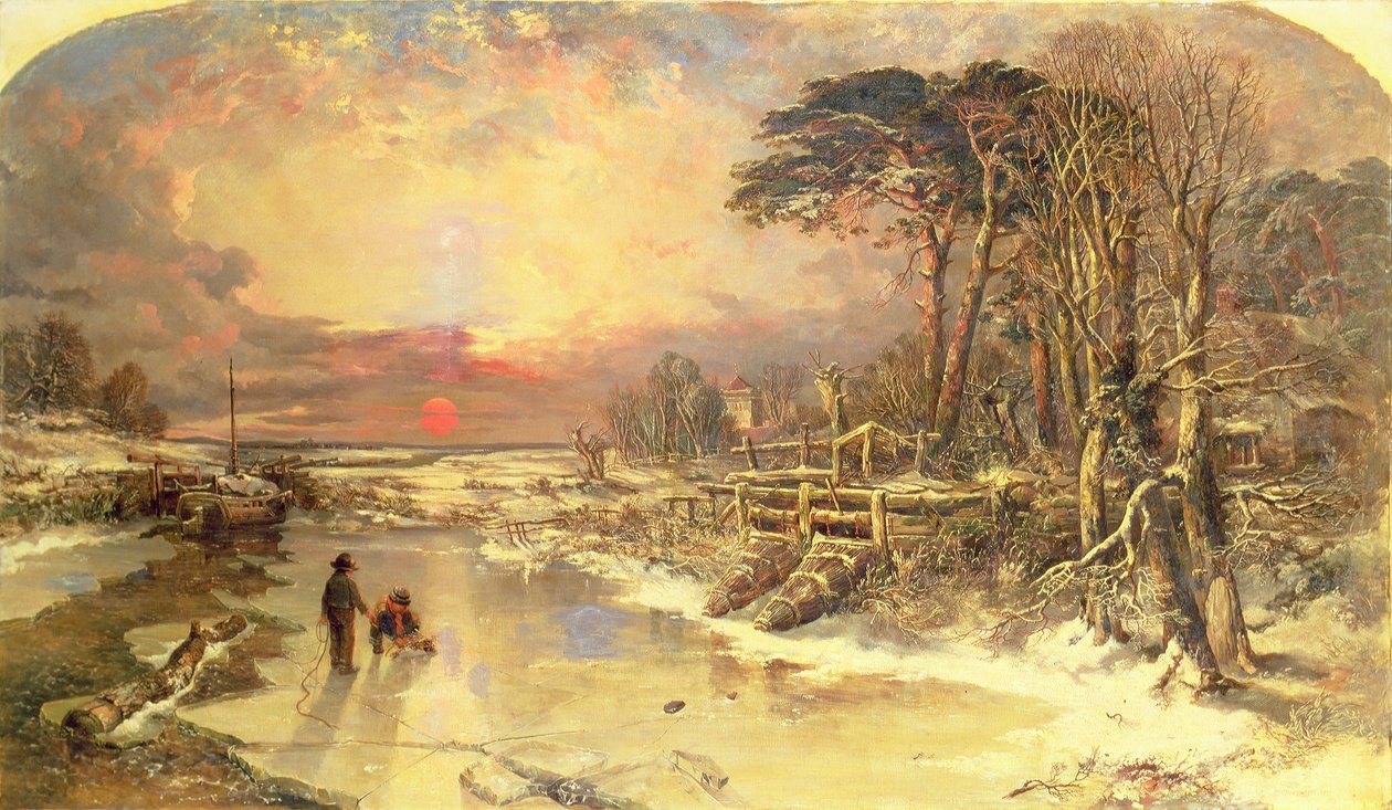 Téli jelenet a Temzén, 1846 alkotó: Charles Branwhite