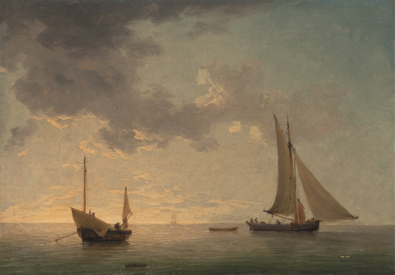 Egy Lugger és egy Smack a könnyű levegőben alkotó: Charles Brooking