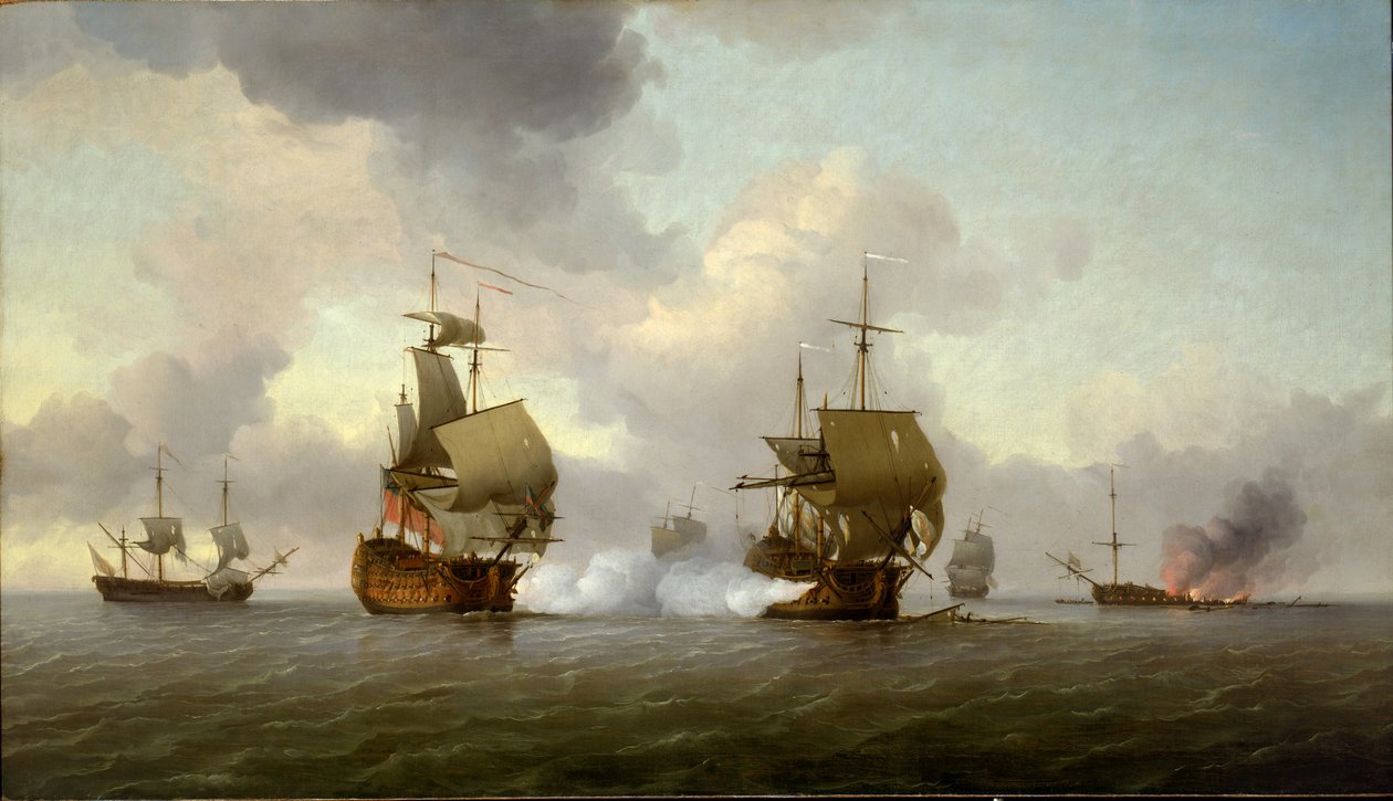 A "Glorioso" elfogása, 1747. október 8., 1747 körül (olaj, vászon) alkotó: Charles Brooking