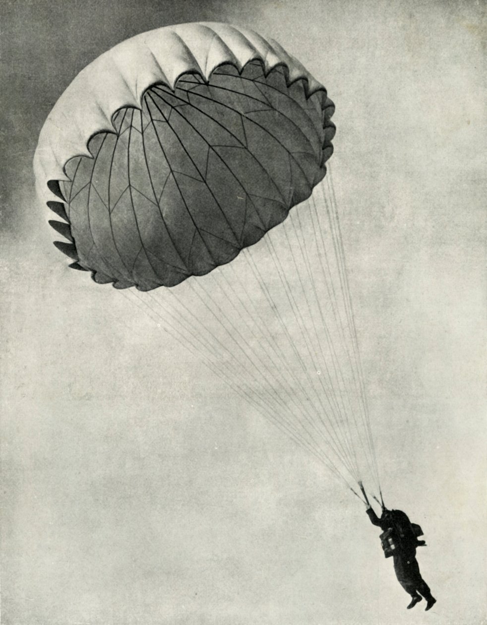 Repülőgép ejtőernyővel a második világháború alatt, 1941. alkotó: Charles Brown