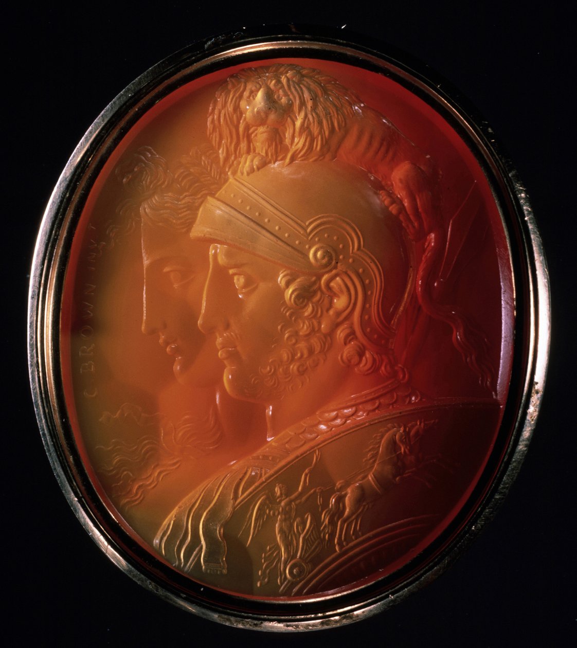 Cameo Marsszal és Bellonával, 1784 körül alkotó: Charles Brown
