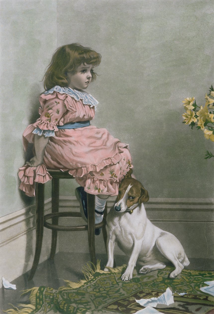 In Disgrace, mezzotint F. Stacpoole, kézzel színezett, kocsma Thomas McLean, 1887 alkotó: Charles Burton