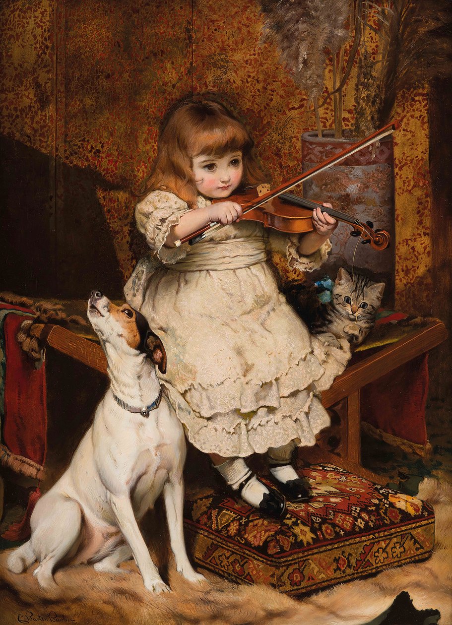 A kis hegedűs, 1887. alkotó: Charles Burton Barber