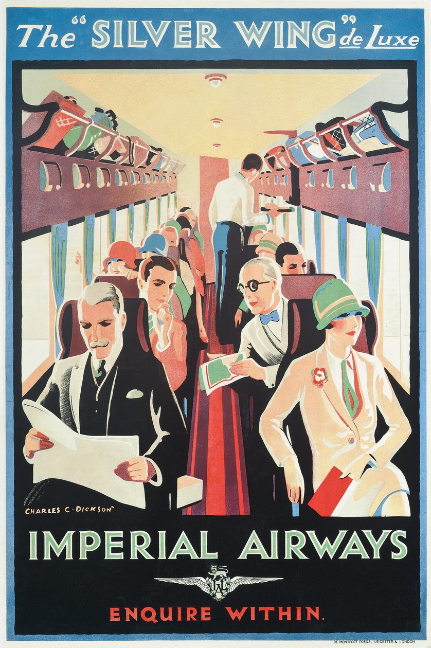 Imperial Airways reklámplakát (színes litográfia) alkotó: Charles C. Dickson