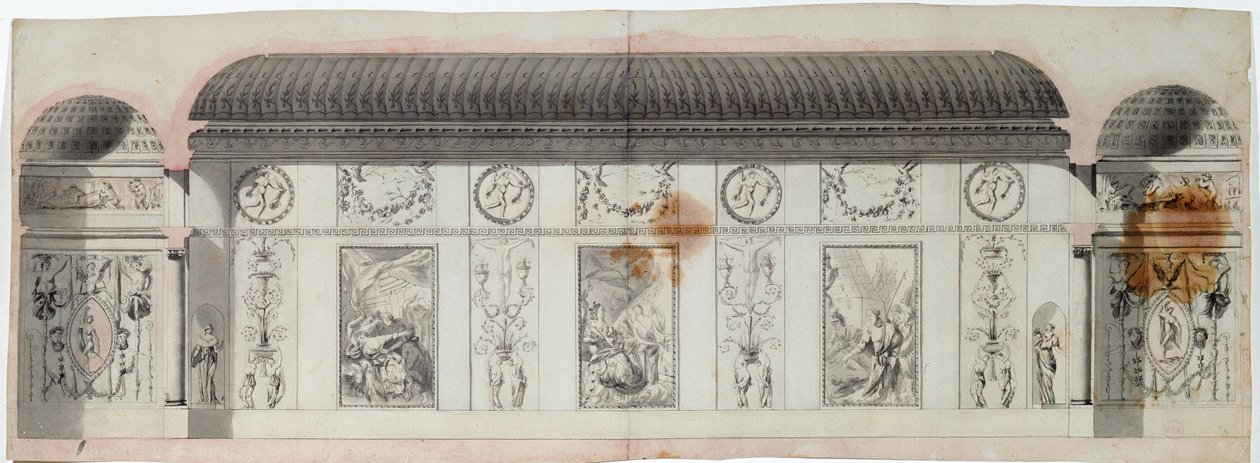 A Katalin-palota belső kialakítása, Carskoje Selo, Oroszország, 1780-as évek alkotó: Charles Cameron