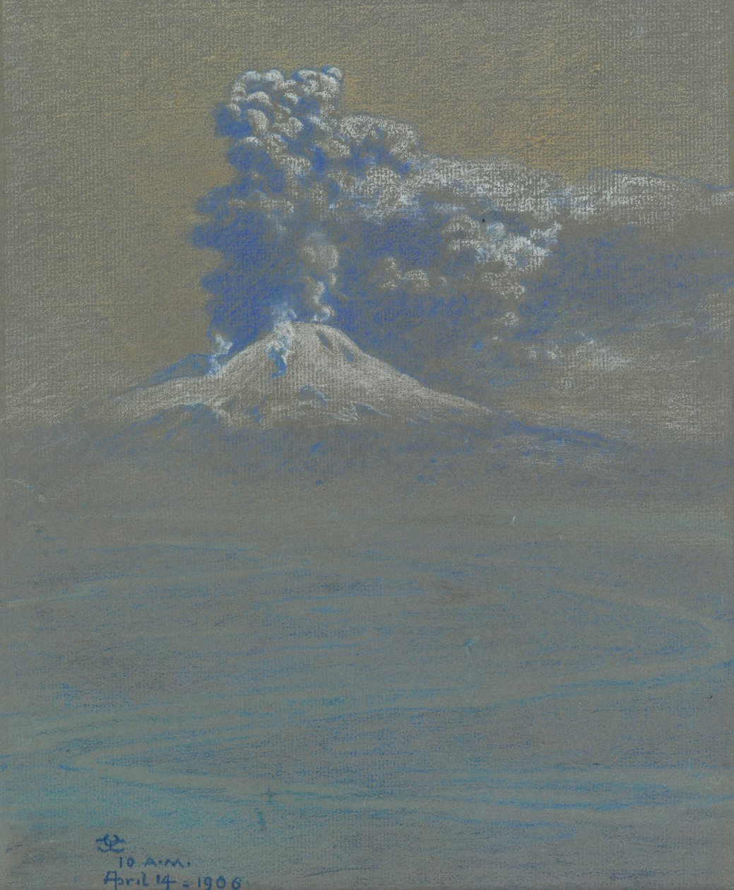 Hamuzuhany Ottavianón, 1906 (pasztell szürkéskék terített papíron) alkotó: Charles Caryl Coleman