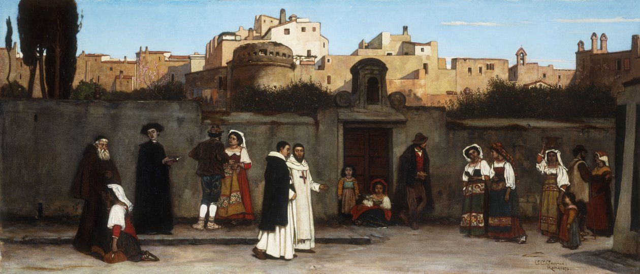 Római utcai jelenet, 1872 alkotó: Charles Caryl Coleman