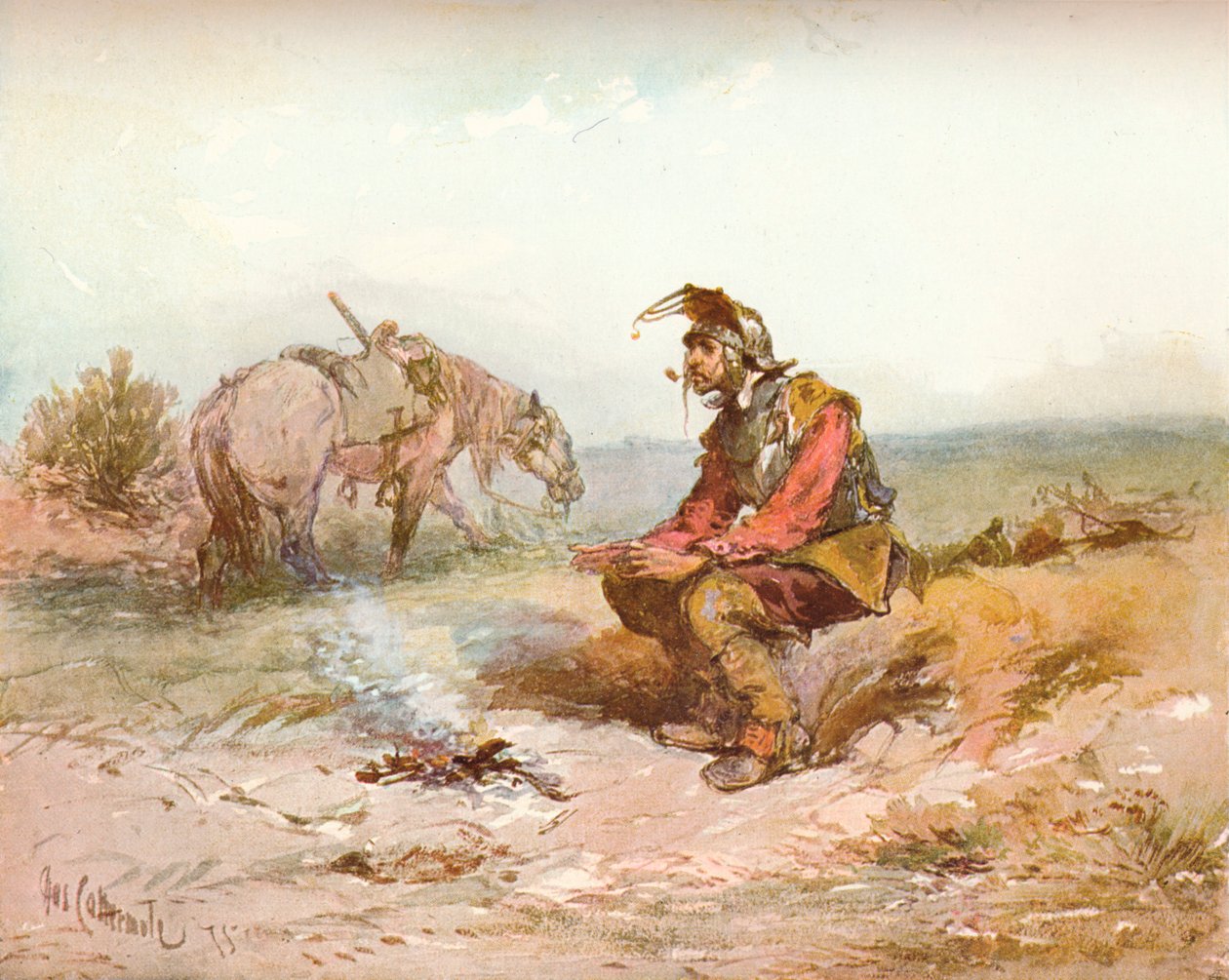 Langham-vázlat: The Bivouac, 1885 alkotó: Charles Cattermole