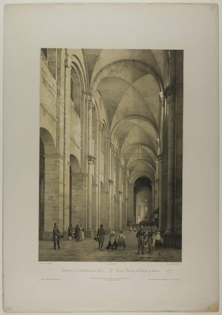 A Speier-székesegyház belseje, Allemande tizenegyedik táblája alkotó: Charles Claude Bachelier